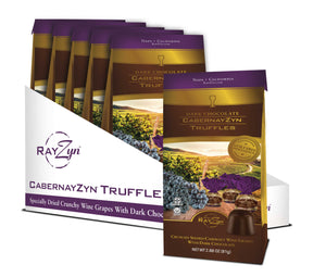 Dark Chocolate Covered CabernayZyn Truffles - Pantry Caddie with 6 Gift Bags