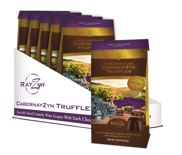 Dark Chocolate Covered CabernayZyn Truffles - Pantry Caddie with 6 Gift Bags